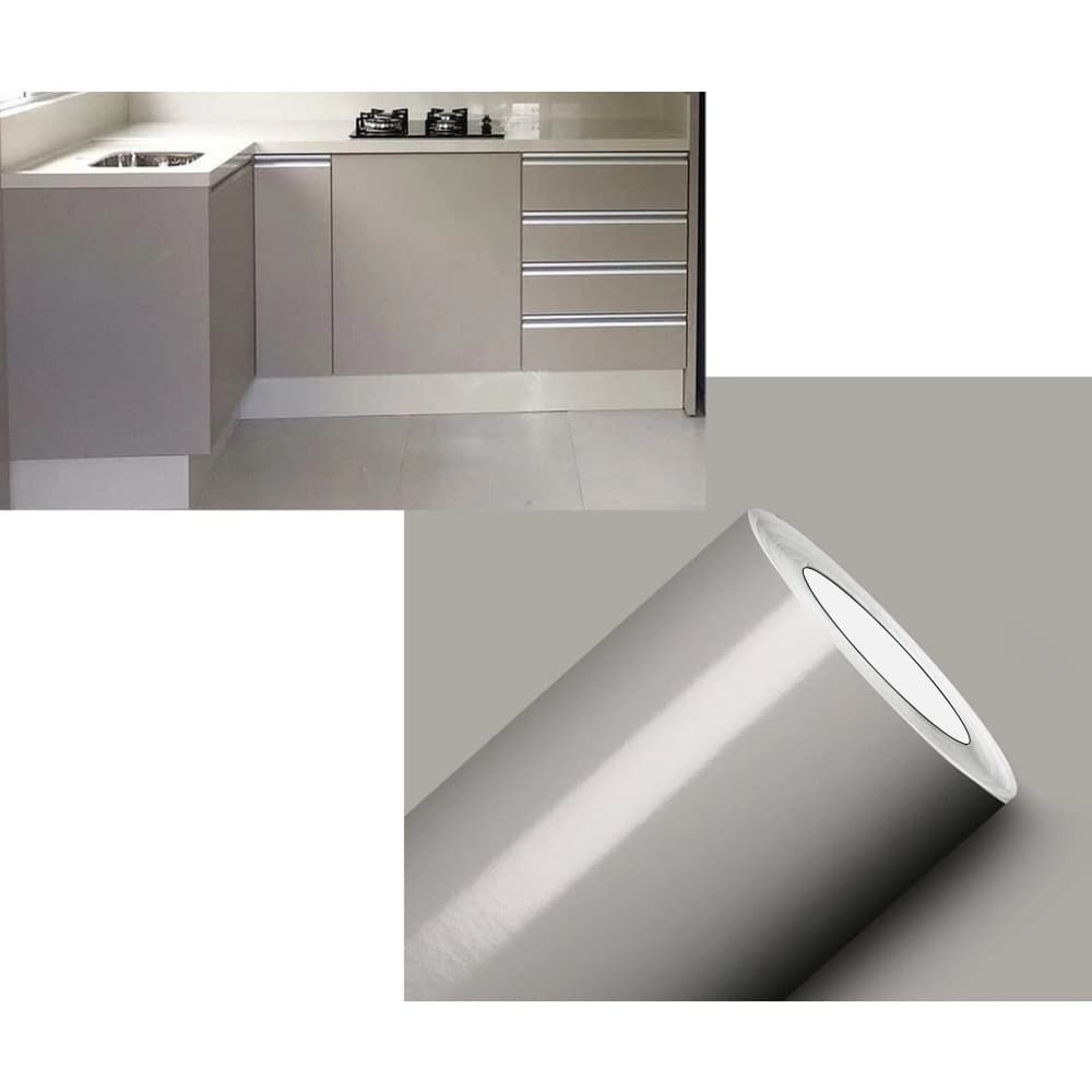 Adesivo Vinil Envelopamento Móveis Lavável  Cinza Claro 2x50