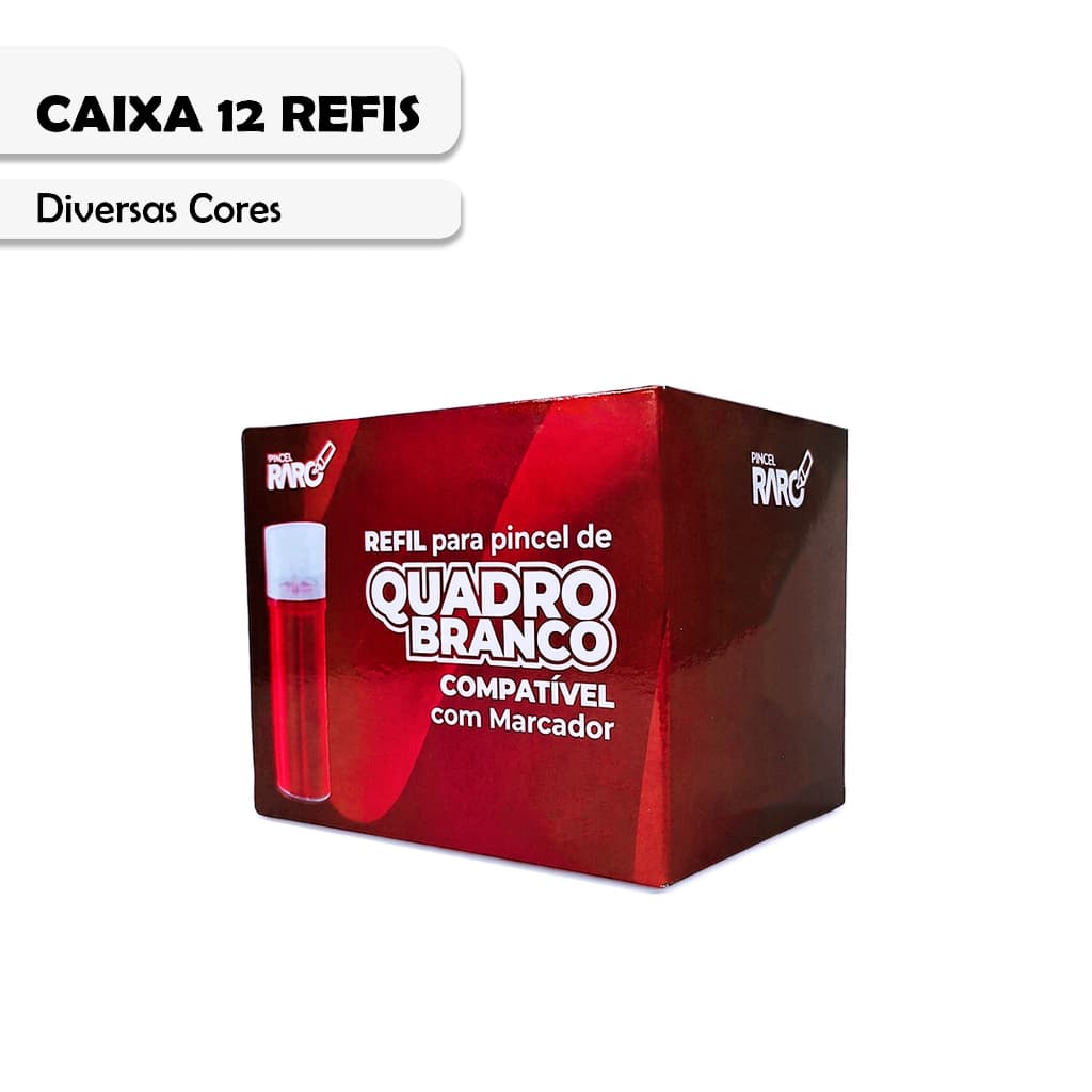 Refil Para Marcador De Quadro Branco - Cx.12 Unid + 1 Brinde