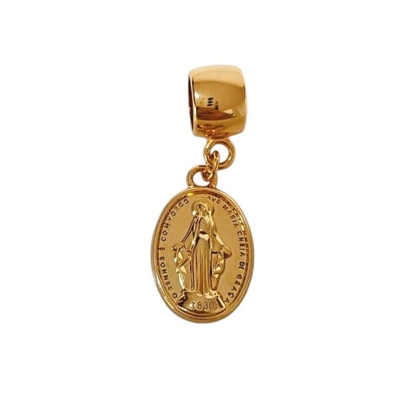 Pingente Nossa Senhora das Graças em Aço Inoxidável.