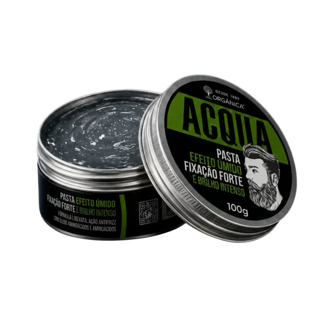 Pasta Modeladora Hidratante Efeito Umido Brilho Intenso Fixacao Forte 100g Cabelo