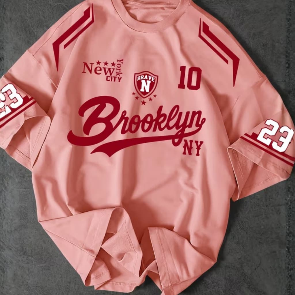 Camiseta Oversized Brooklyn New York Streetwear Unissex Algodão Premium