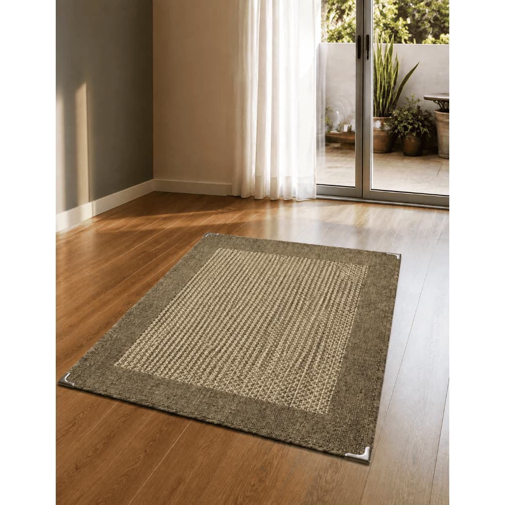 Tapete Sisal Antiderrapante 1,00x1,50m Sala Quarto Pequeno Fácil Limpar Lancer Mescla Bege