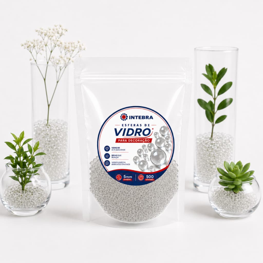 Esfera de vidro para Decoração 5mm - 100 peças