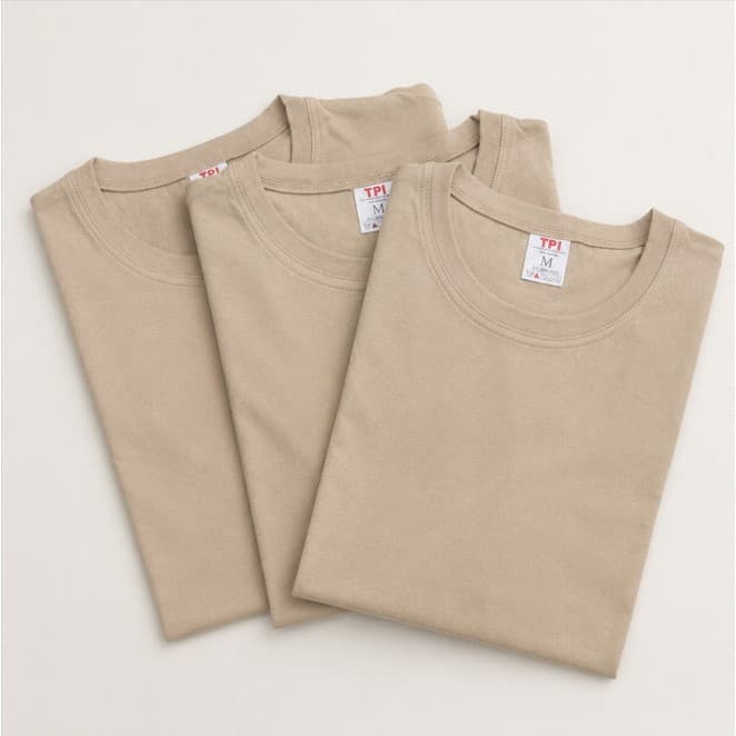 3 Camisetas De Algodão Bege