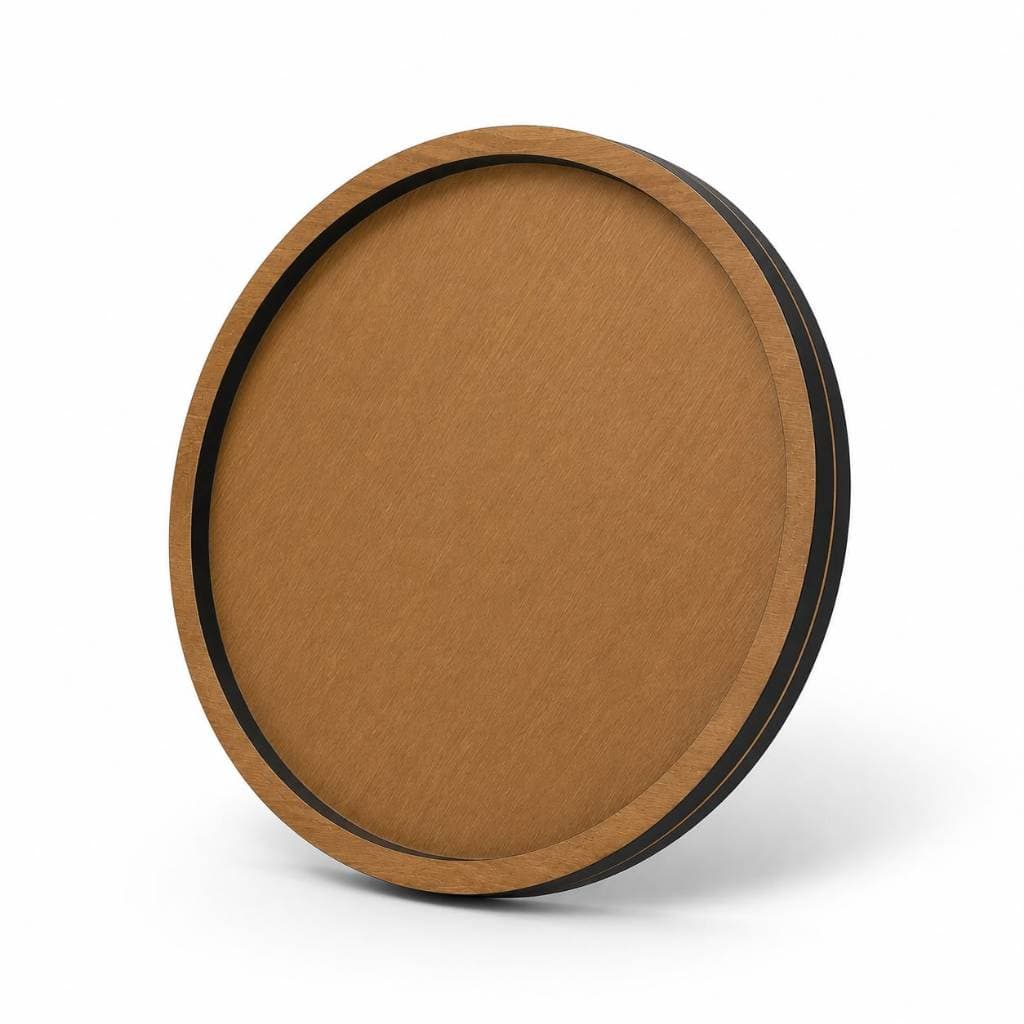 Tábua Gamela Redonda MDF 31x3cm Petisqueira Bandeja para Frios Petiscos Pães Amendoim Churrasco