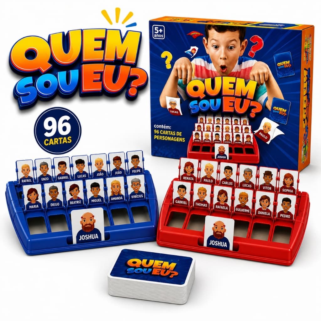 Jogo Quem Sou Eu Jogo de Tabuleiro Educativo Jogo Cartas de Adivinhar Diversão em Família Brinquedo para Crianças