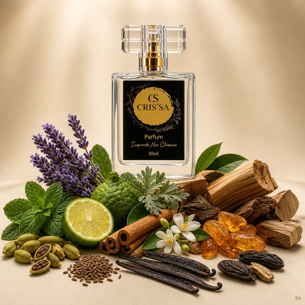 Perfume Masculino Le Homme Classique 50ml Fresco Hortelã Fragrância Clássica Aromática e Envolvente  CRIS'SA S5