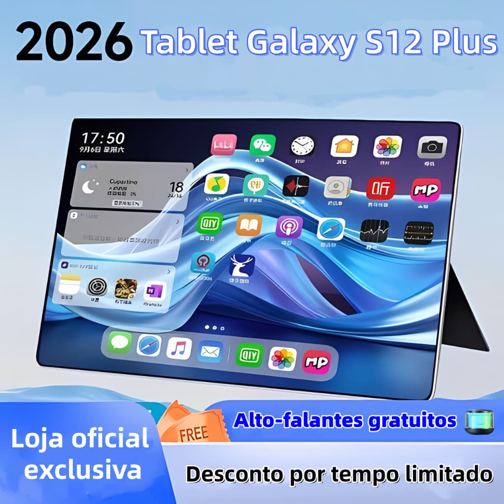 Tablet  S12 Plus 11,6 polegadas, 16 GB + 512 GB, bateria de 12000 mAh, Android 5G