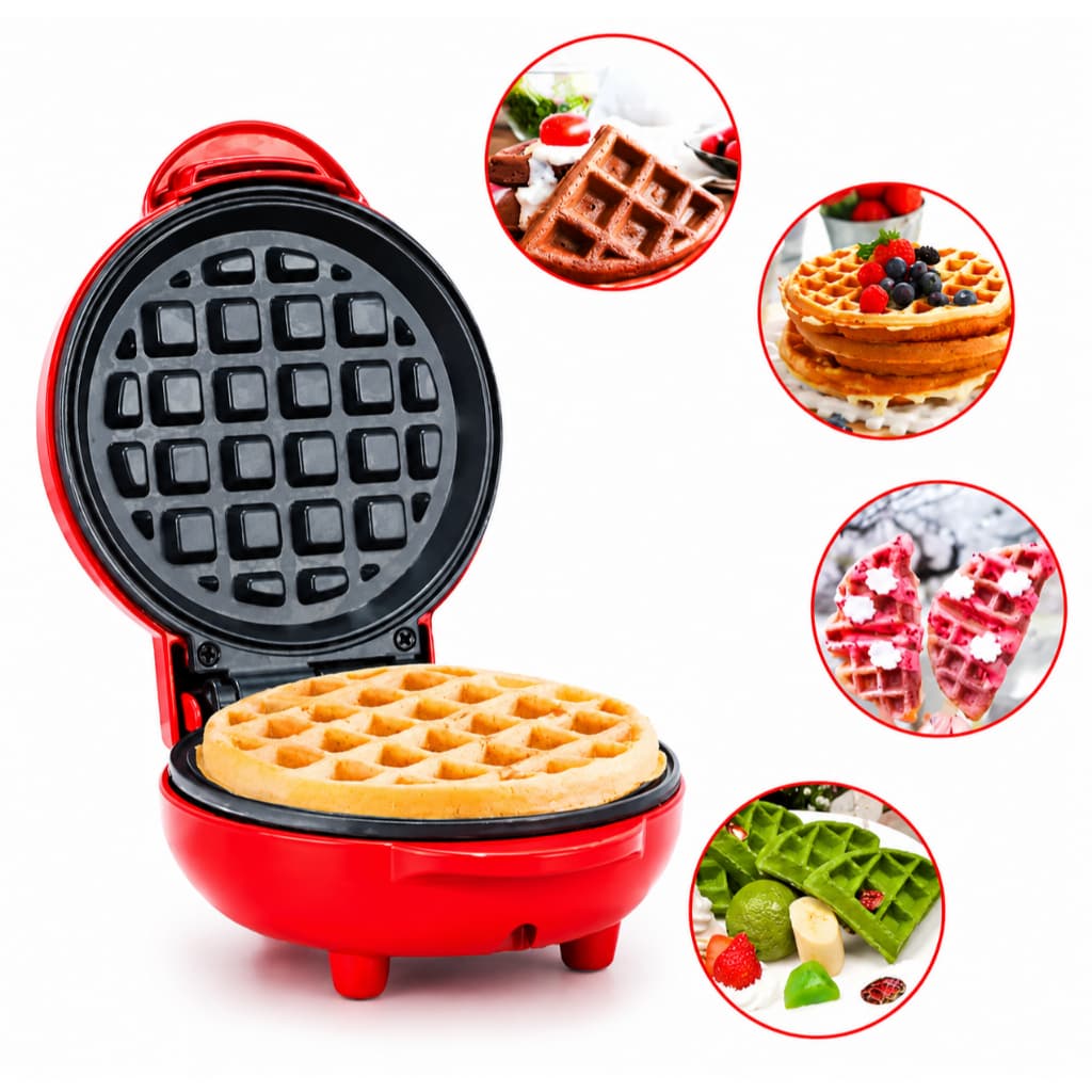 Mini Máquina de Waffles Elétrica Casa Cozinha Fazer Waffle Panquecas Automático 110 v