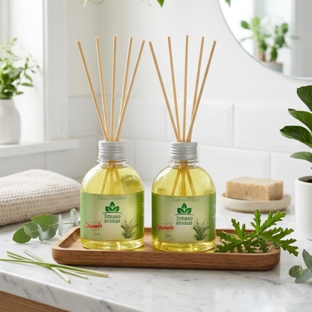 Kit 2 Difusor de Aromas Com Varetas 280ml menso Aromas Fragâncias Para Ambiente Lavanda Perfume