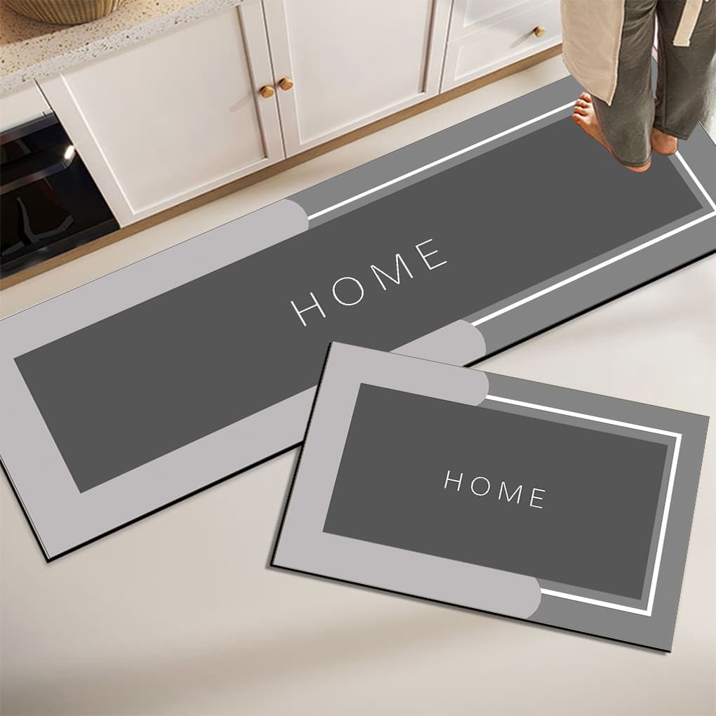 Kit 2 Peças Passadeira Antiderrapante Fácil de Limpar Macia Home