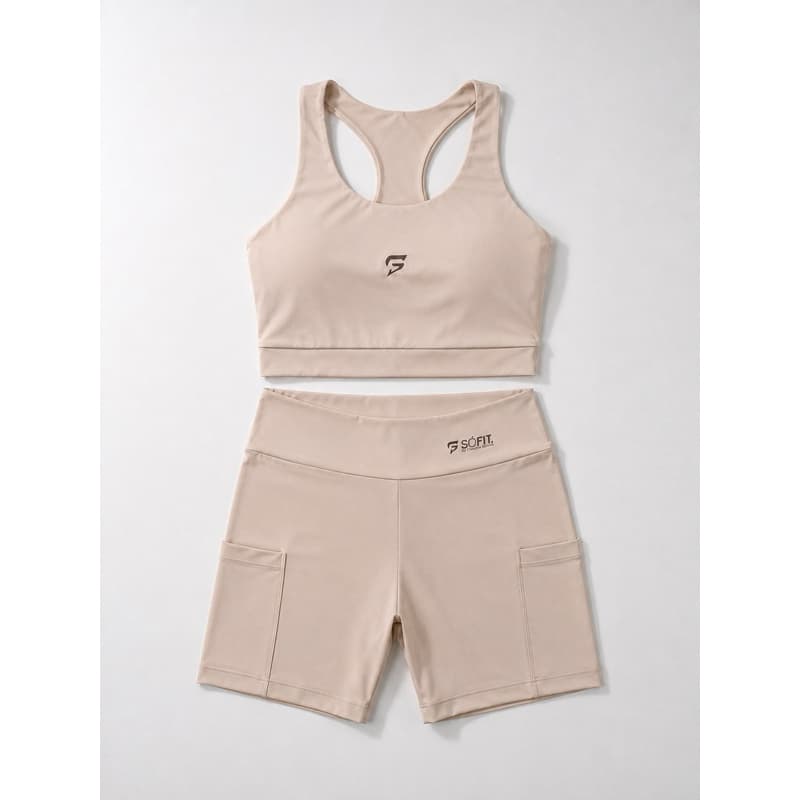 conjunto de short com bolso em poliamida premium