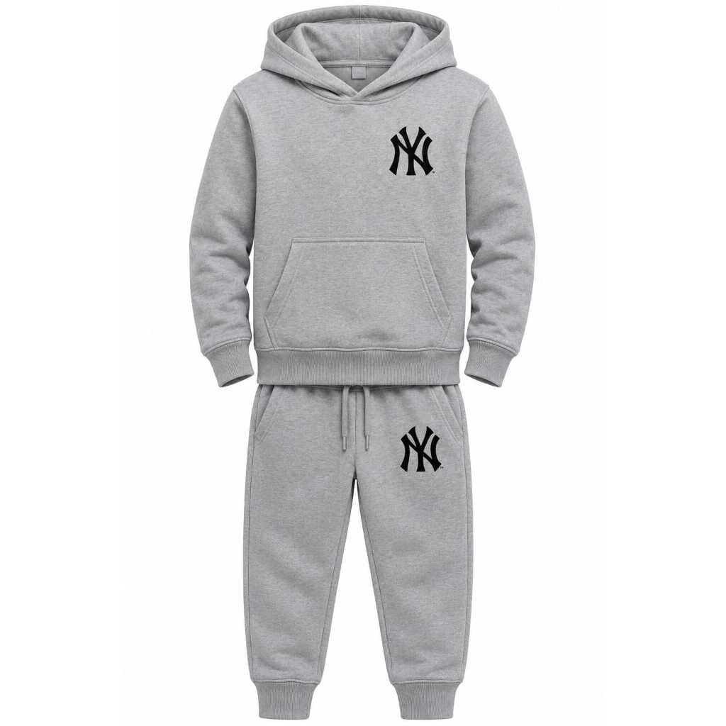 Conjunto Infantil Moletom NY Masculino Menino Blusa com Capuz e Calça Jogger