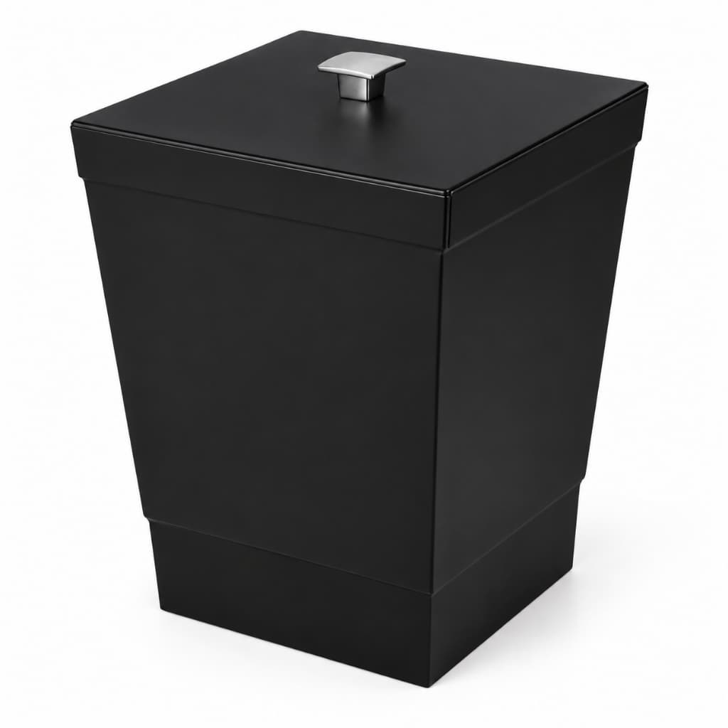 Lixeira Compacta Com Tampa 65 Litros Preto Resistente Cozinha Banheiro