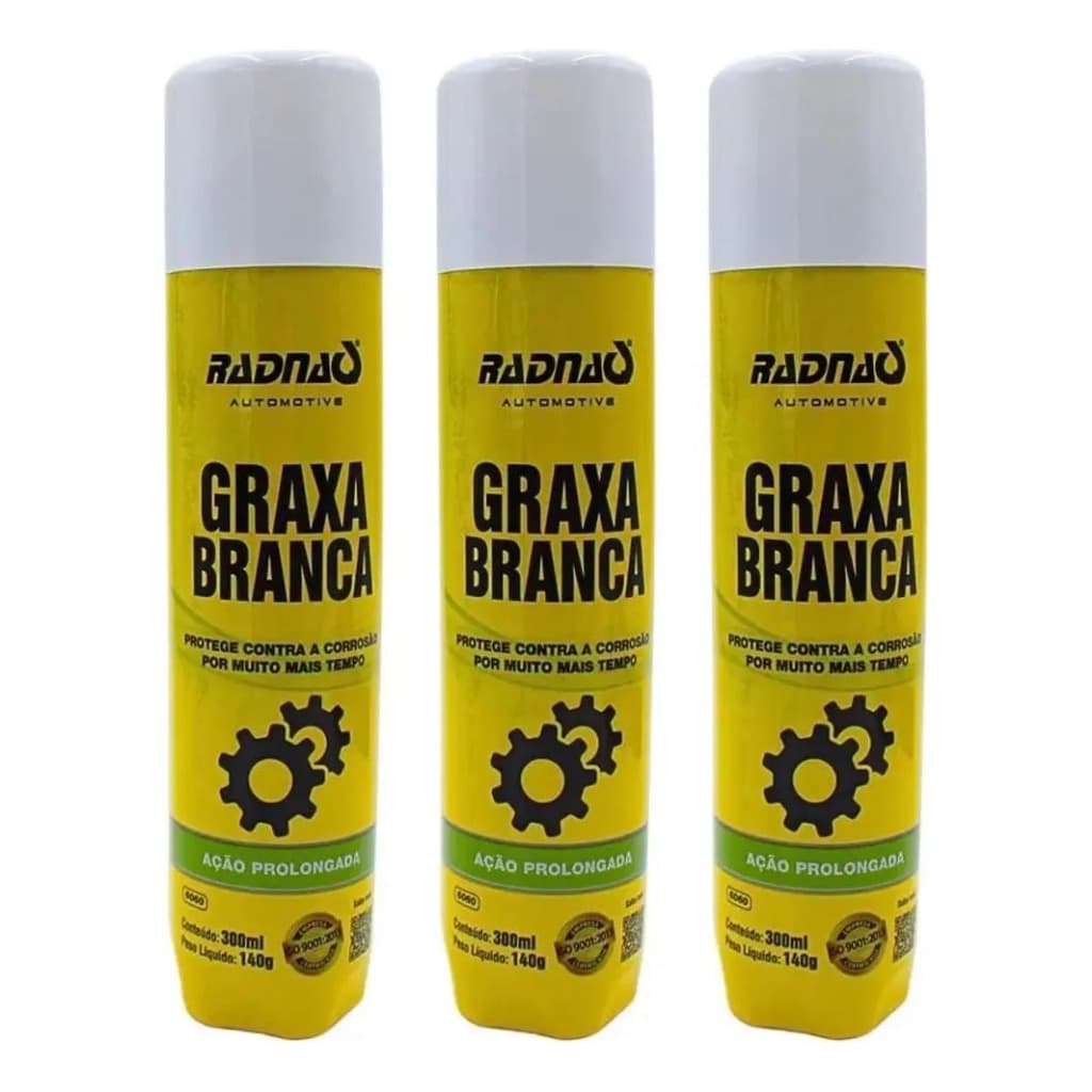 3un Graxa Branca Spray 300ml Radnaq