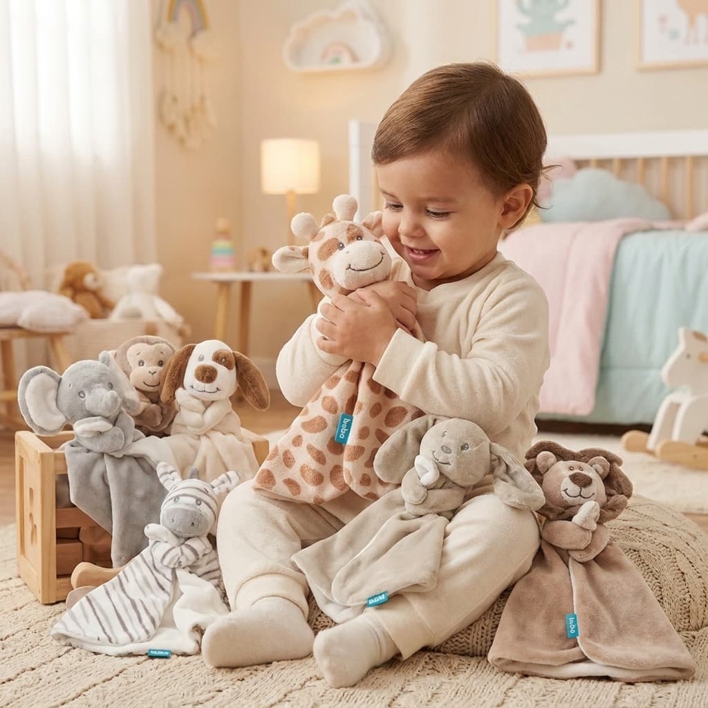 Naninha Para Bebe Antialérgica Paninho Girafa Buba Safari Premium Bebê Animais Hipoalergênica Macia Pelucia