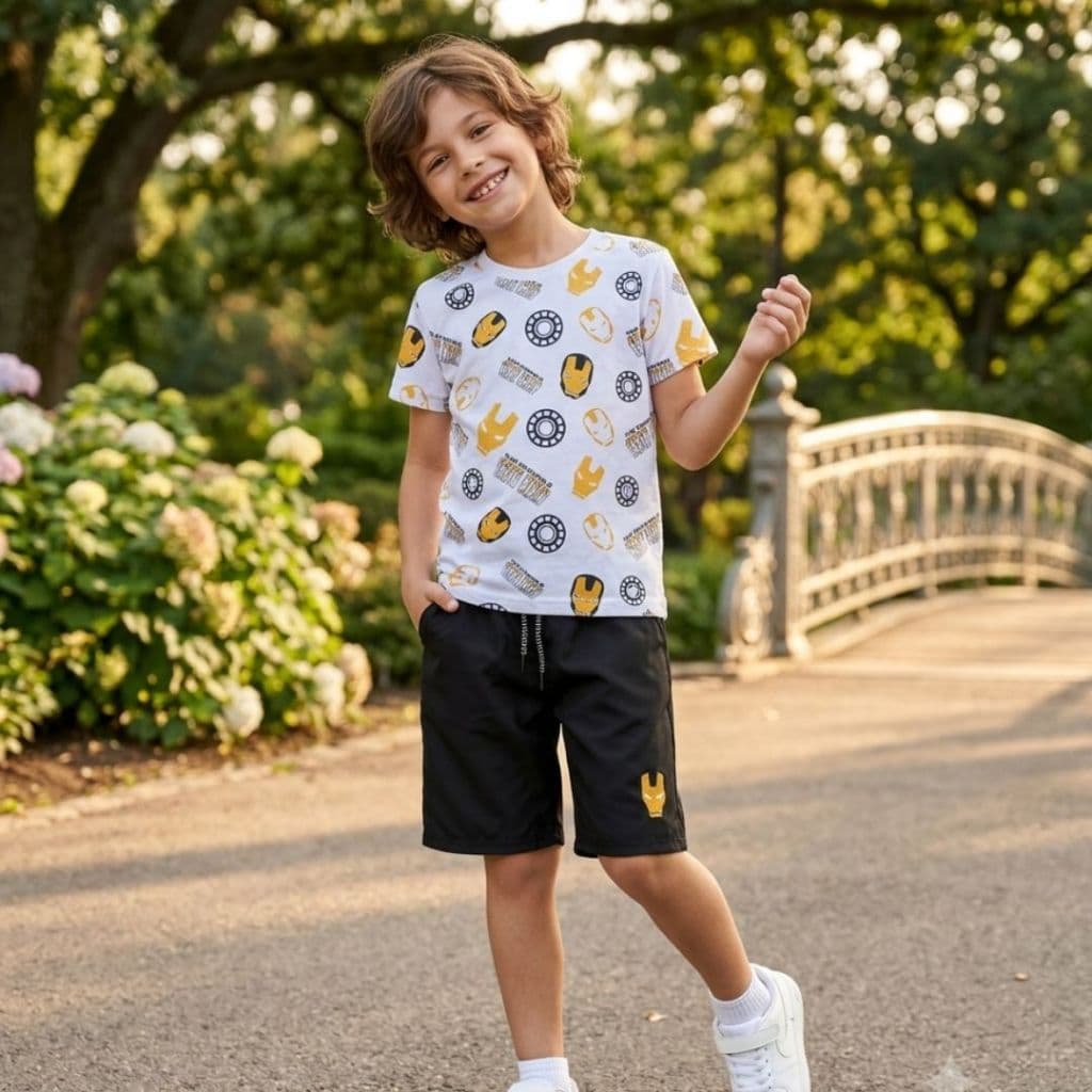 Conjunto Infantil Menino Verão Masculino 8 Anos  look casual Infantil masculino criança