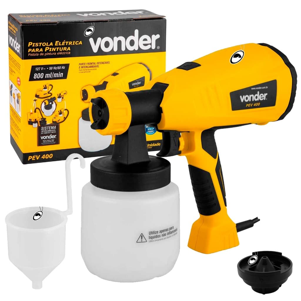 Pistola Elétrica Para Pintura PEV400 800 ml Vonder 127V