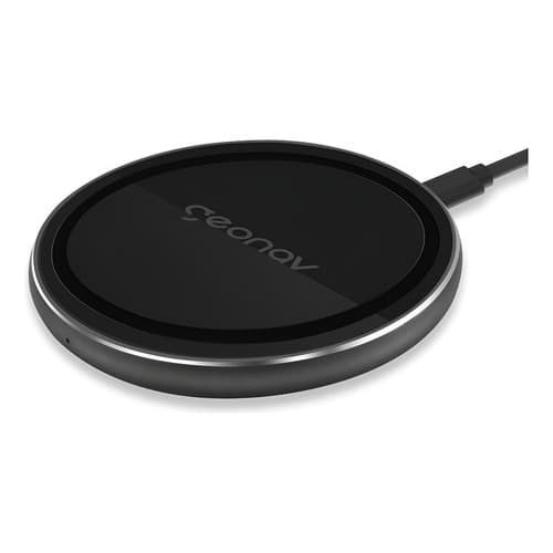 Carregador por Indução Geonav 10W Rápido Wireless Qi de Mesa para Smartphone