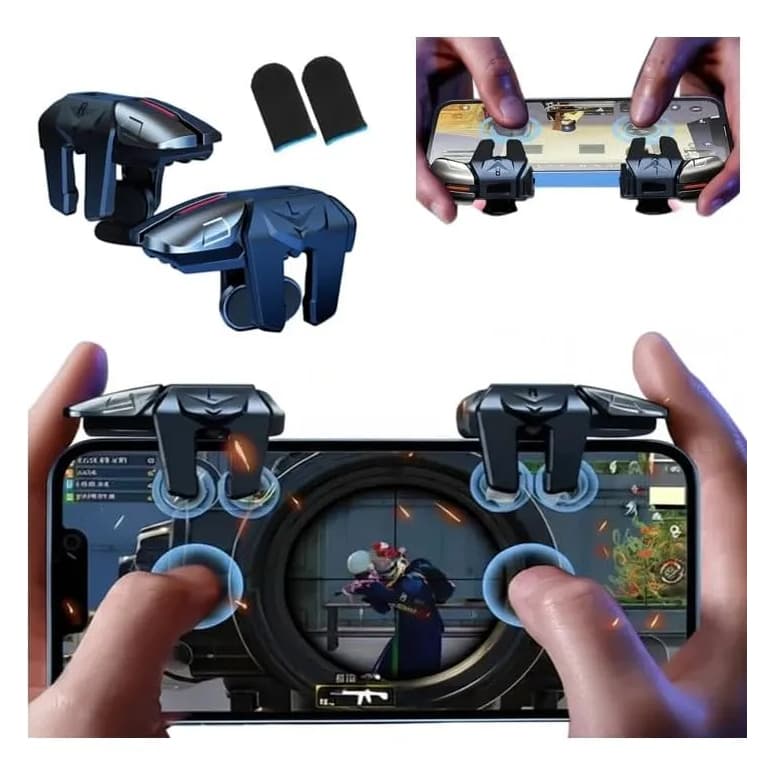 Gatilho L1/l2+r1/r2 Para Pubg Celular 4 Botões De Mira Jogos