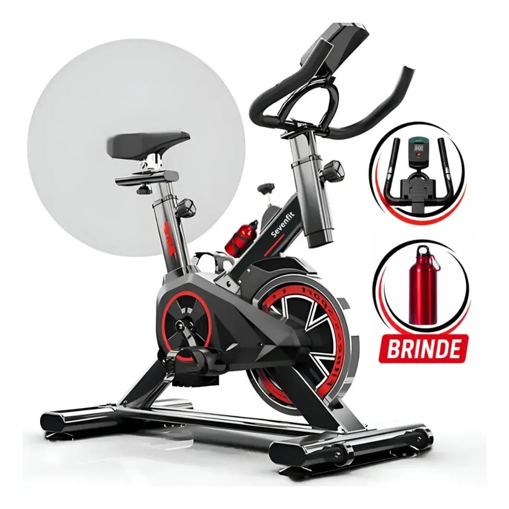Bicicleta Bike Ergometrica Spinning Academia Fitness Profissional 120kg + Garrafinha