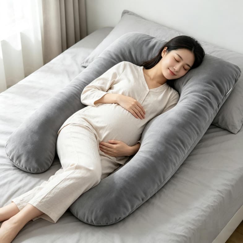 Almofada Ergonômica para Gestante, Suporte Lombar e Abdominal