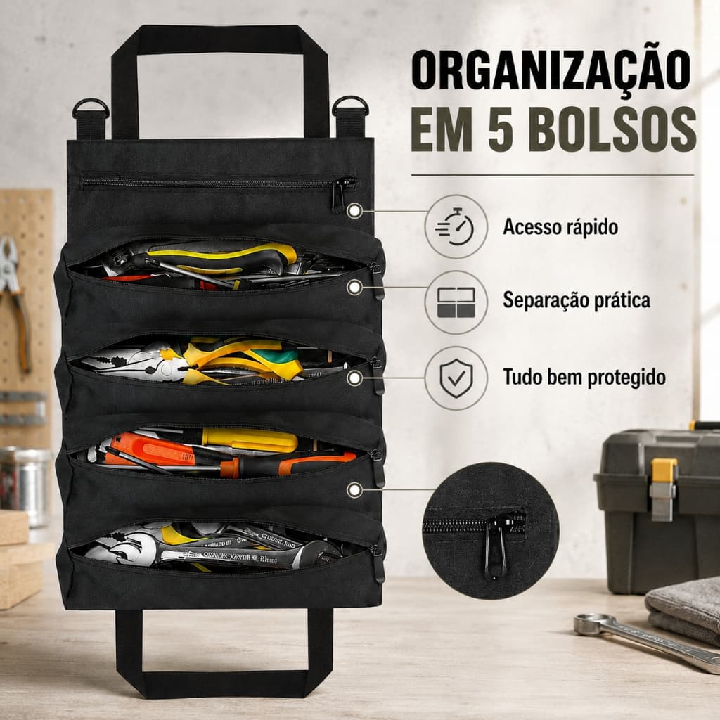 Bolsa De Ferramentas Rolo Prático Estojo Ferramenta Maleta