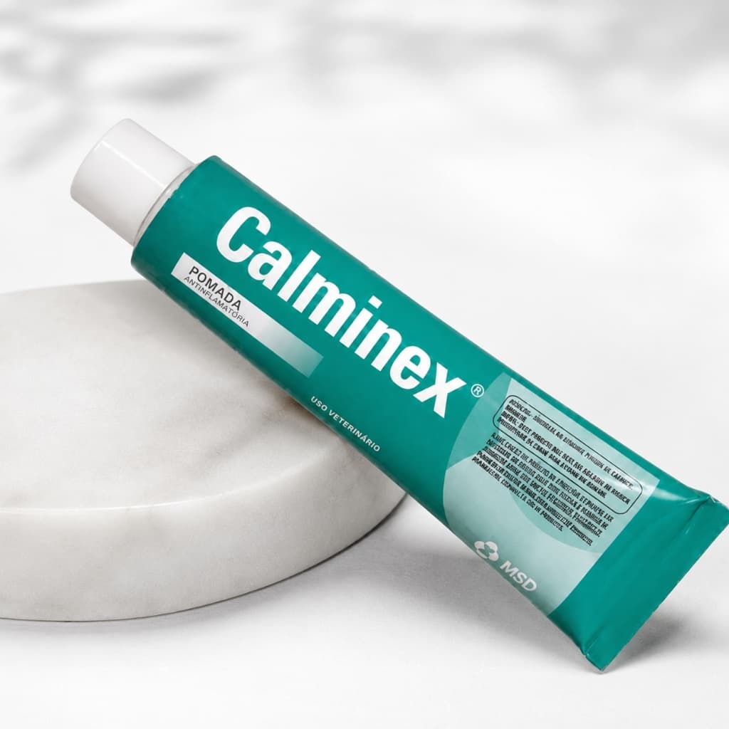 Calminex 100g Pomada Anti-inflamatória Para Dor Muscular Alívio Imediato  Uso Veterinário