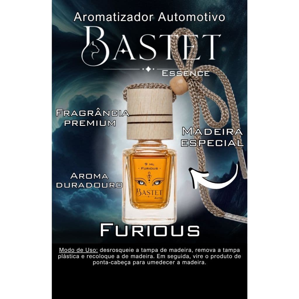 Cheirinho Para Carro | Furious | Aromatizador Automotivo Premium  | 9 ml | Perfume