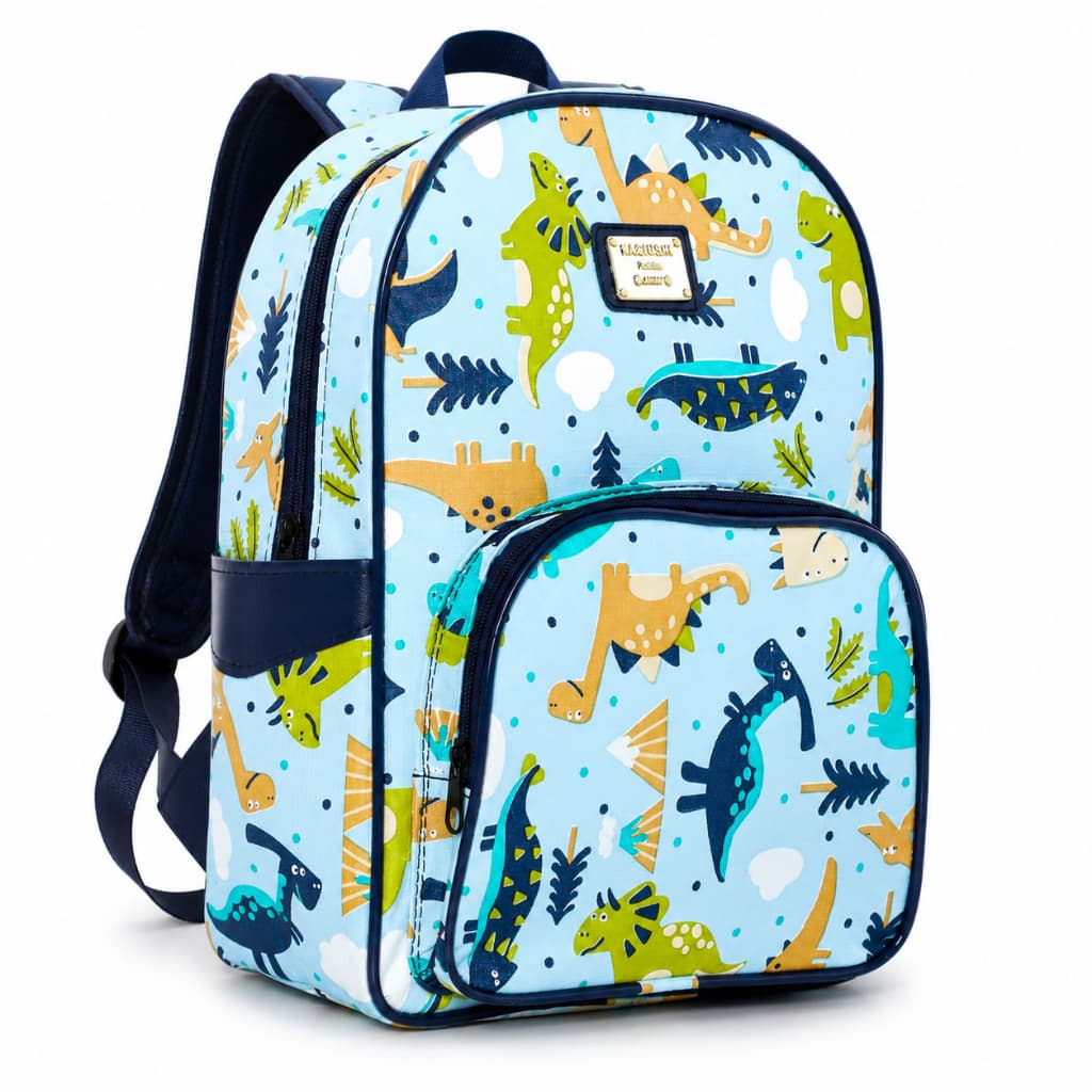Mochila Bolsa Infantil Rapaz Menino Dinossauro Dino Resistente Com Bolso Para Bebes