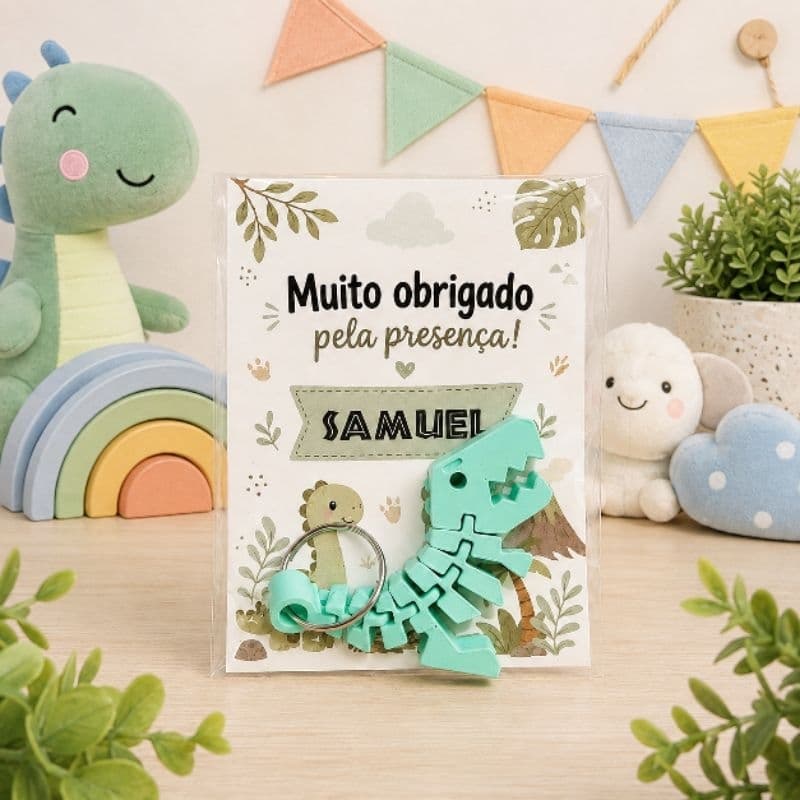 Kit Lembrancinha Chaveiro Dinossauro Articulado