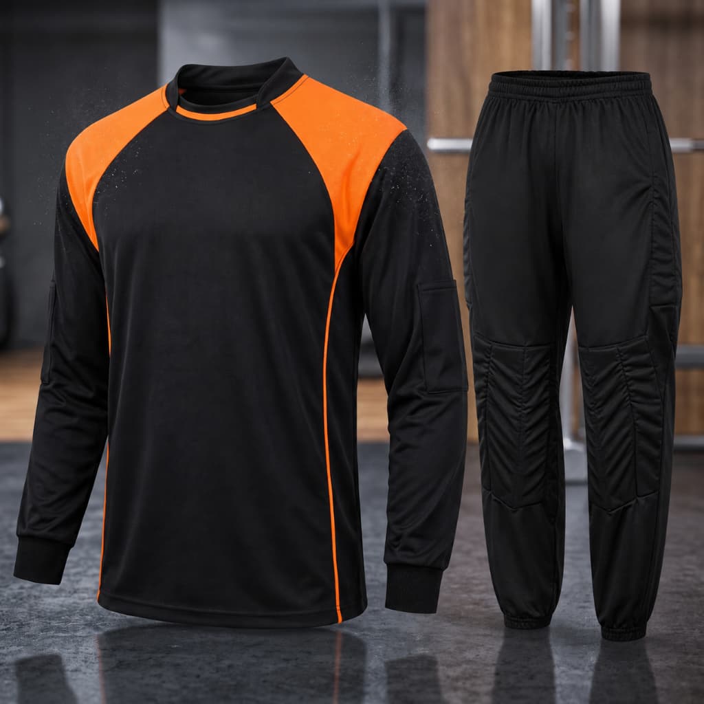 Kit Adulto para Goleiro com Camisa e calça acolchoados