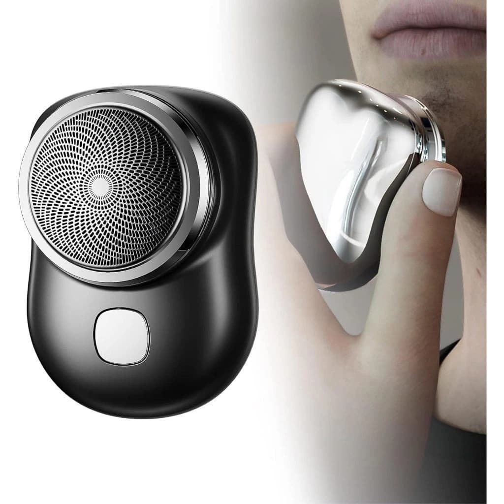 Mini Barbeador Elétrico Portátil a Prova D'água Tipo-C Aparador de Barba de Bolso