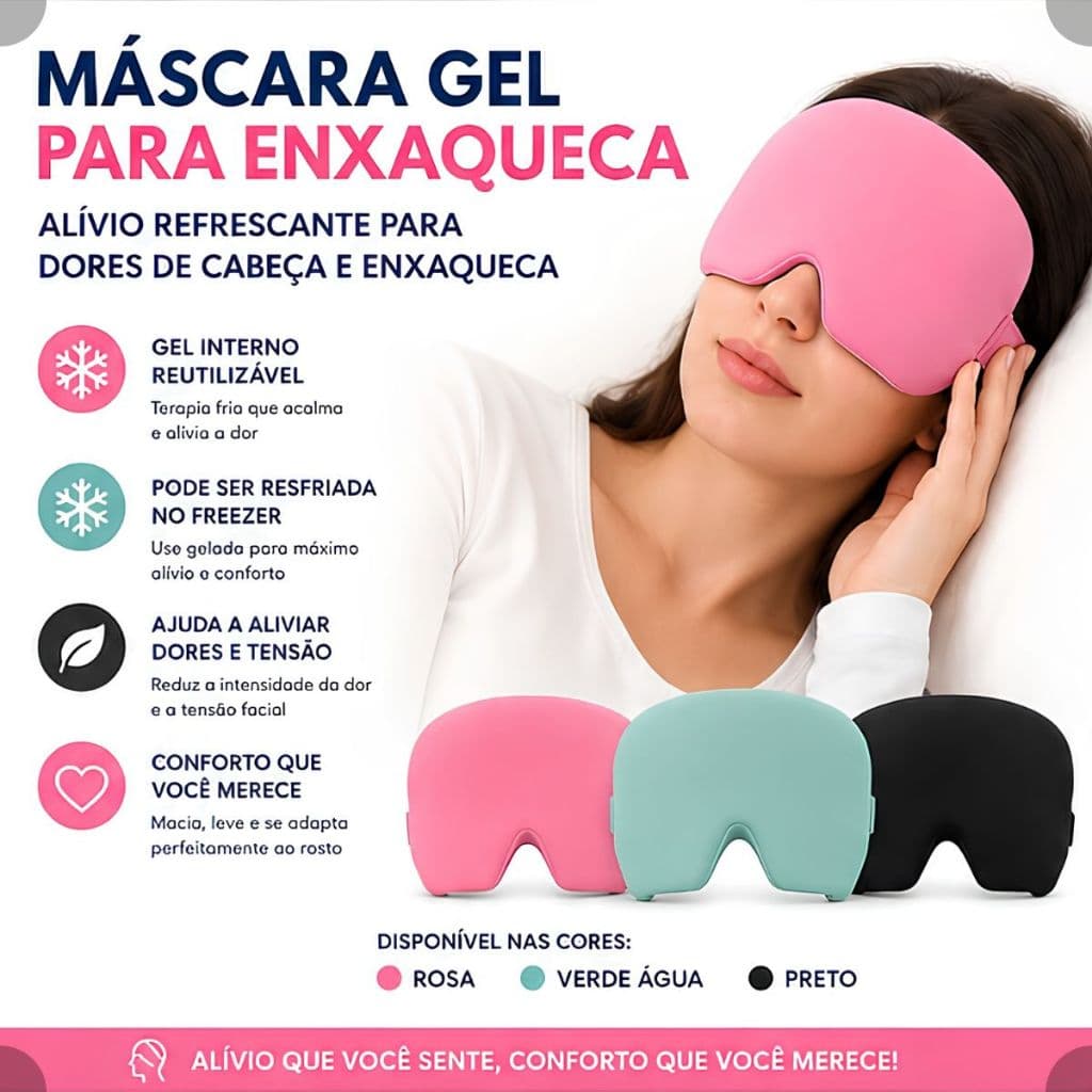 Touca De Gel Térmica Para Enxaqueca E Dor De Cabeça