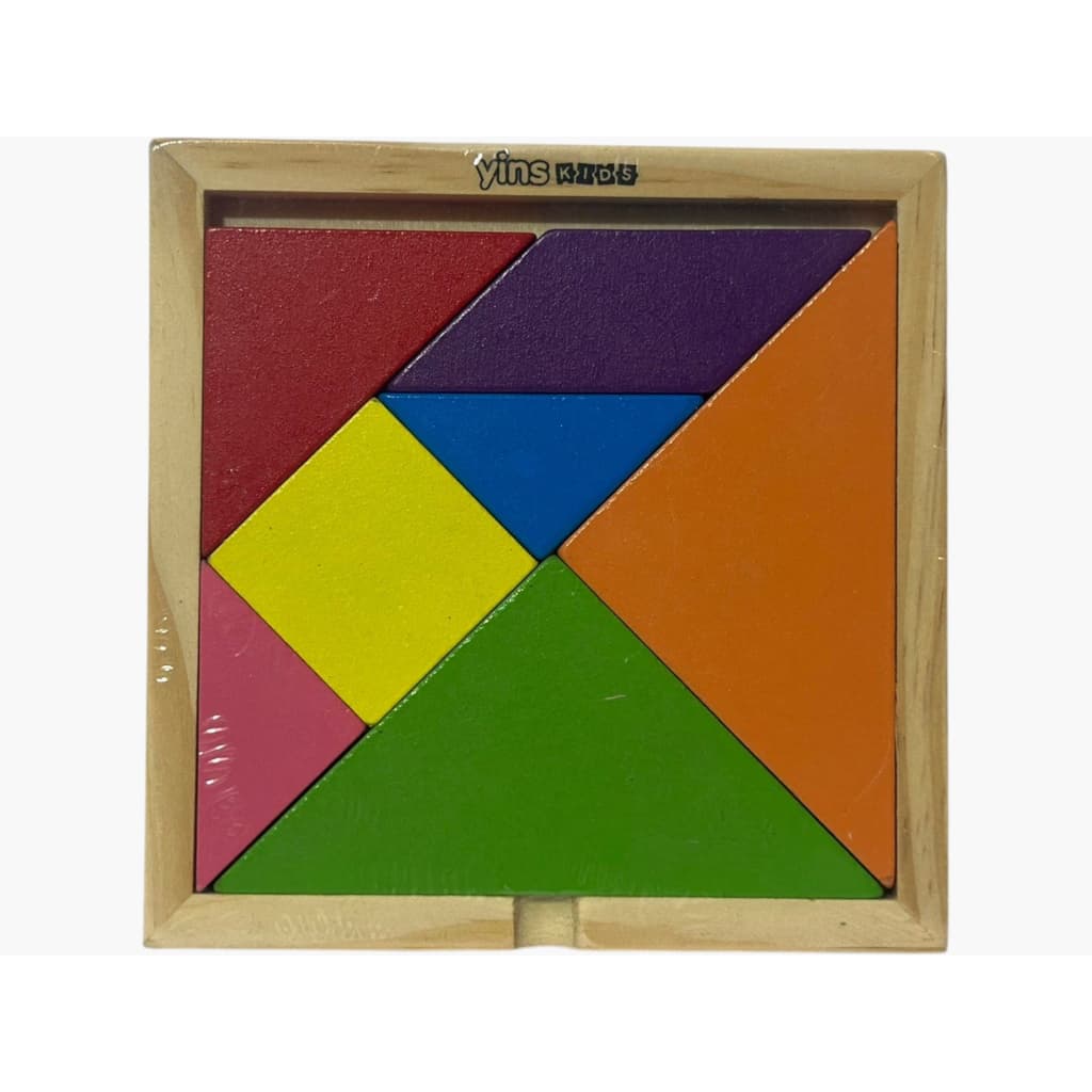 Tangram Jogo de Encaixe de Madeira Educativo 7 Peças – Yin's Kids (YK1054)