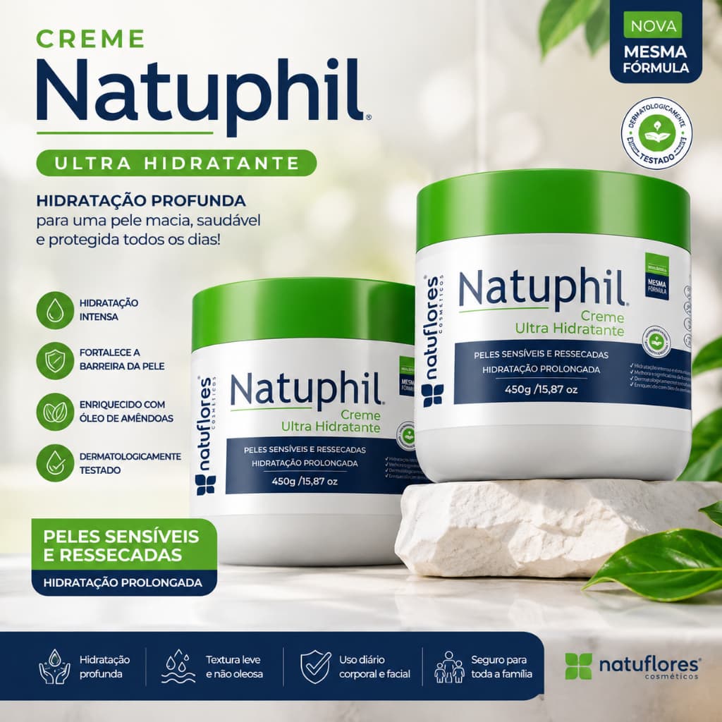 creme pote Natuphil corporal hipoalérgico