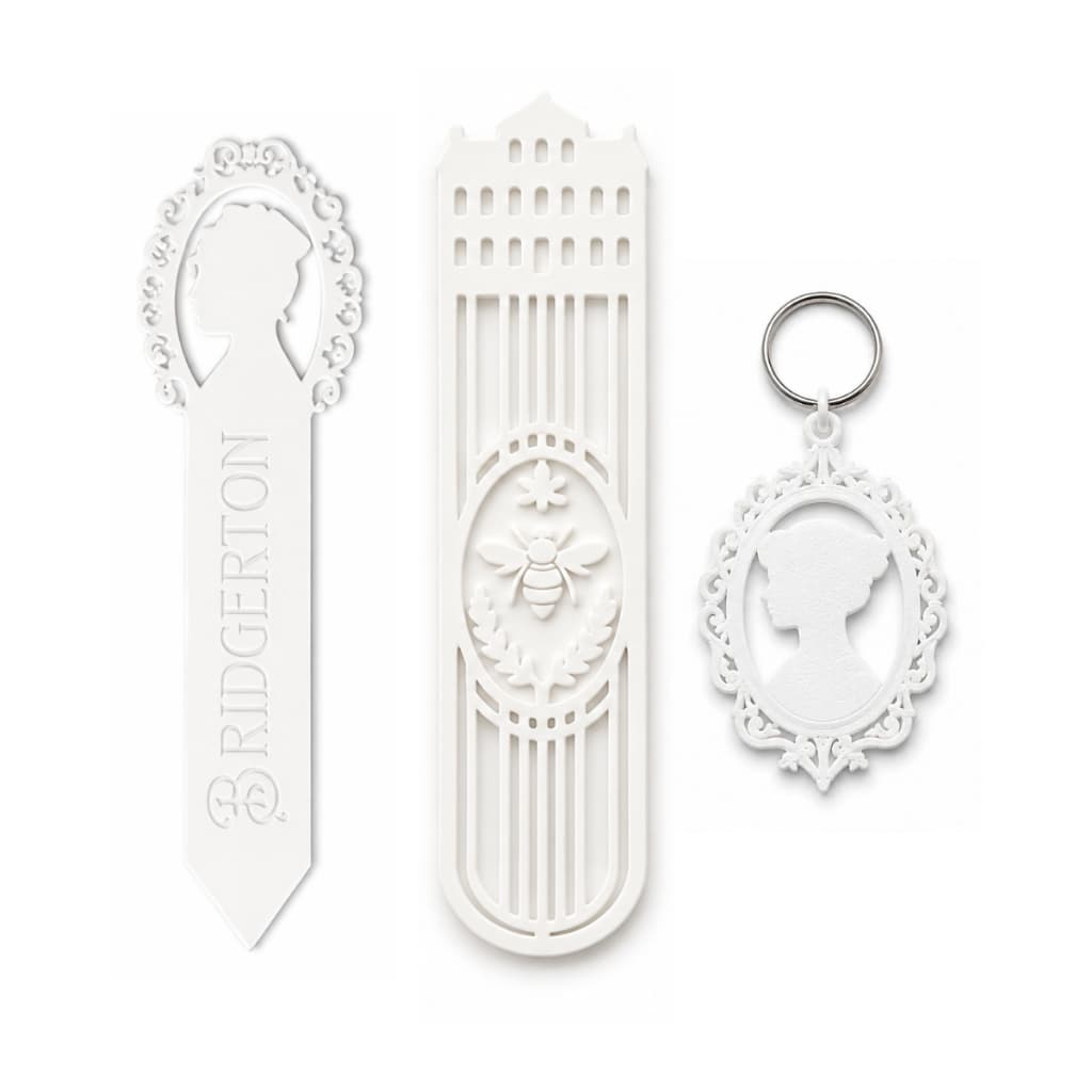 Marcador de Página + Chaveiro Bridgerton Bookmark Decorativo para Livros Presente para Leitores Booklovers