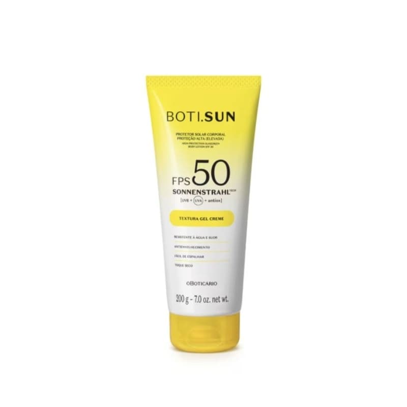 Protetor solar FPS 50 boti Sun -  textura gel creme - 200g -  O Boticário