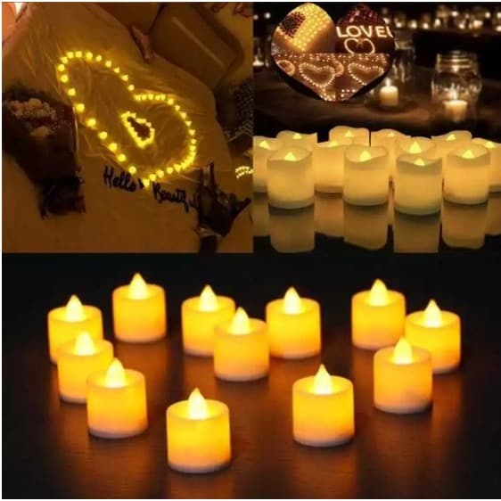 (Bateria Inclui) LED Tea Light Candle Lights Para Festa De Natal Decoração De Casamento De Aniversário