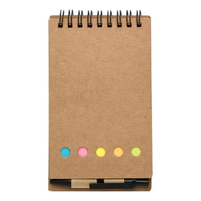 Bloco De Anotações Ecológico Com Caneta E Post-it