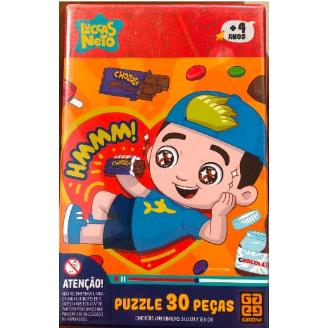 Puzzle 30 Peças Luccas Neto Grow 03762 Infantil +4 Anos