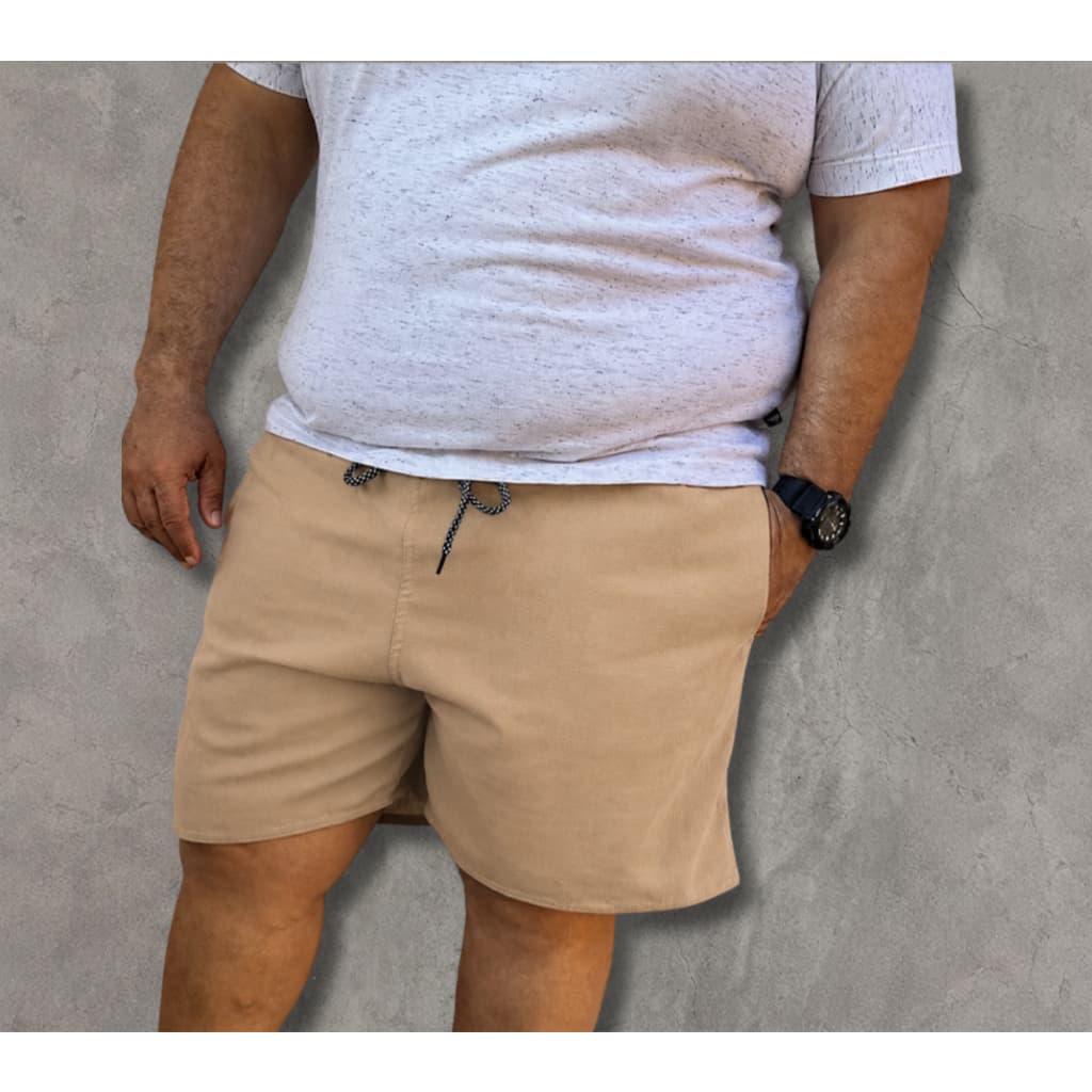 Short Linho Plus Size - Modelo Casual Premium