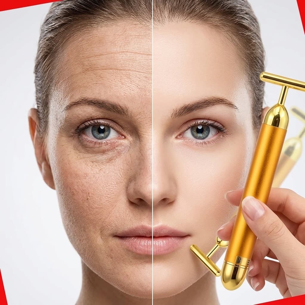 Aparelho Massageador Para Rosto Portátil Massagem Facial AFINA ROSTO/ ANTI-OLHEIRA - PILHA INCLUSA