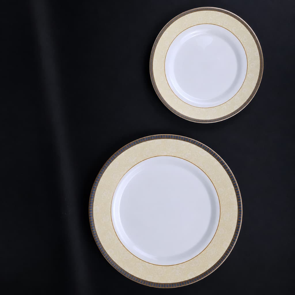 Conjunto De Pratos Estampados Sovrana Amaya Beige