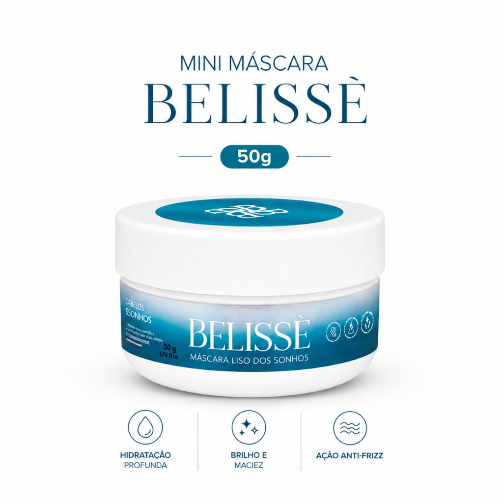 Máscara Belissè Belletonn Liso Dos Sonhos 50g