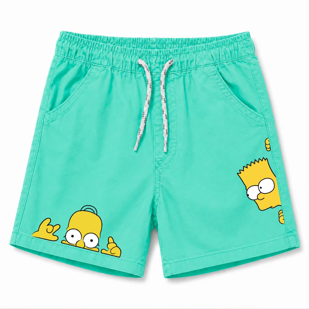 Bermuda Mauricinho Bart Infantil Masculina Brim Sarja Premium Confortável Shorts Menino 04 ao 10 Anos