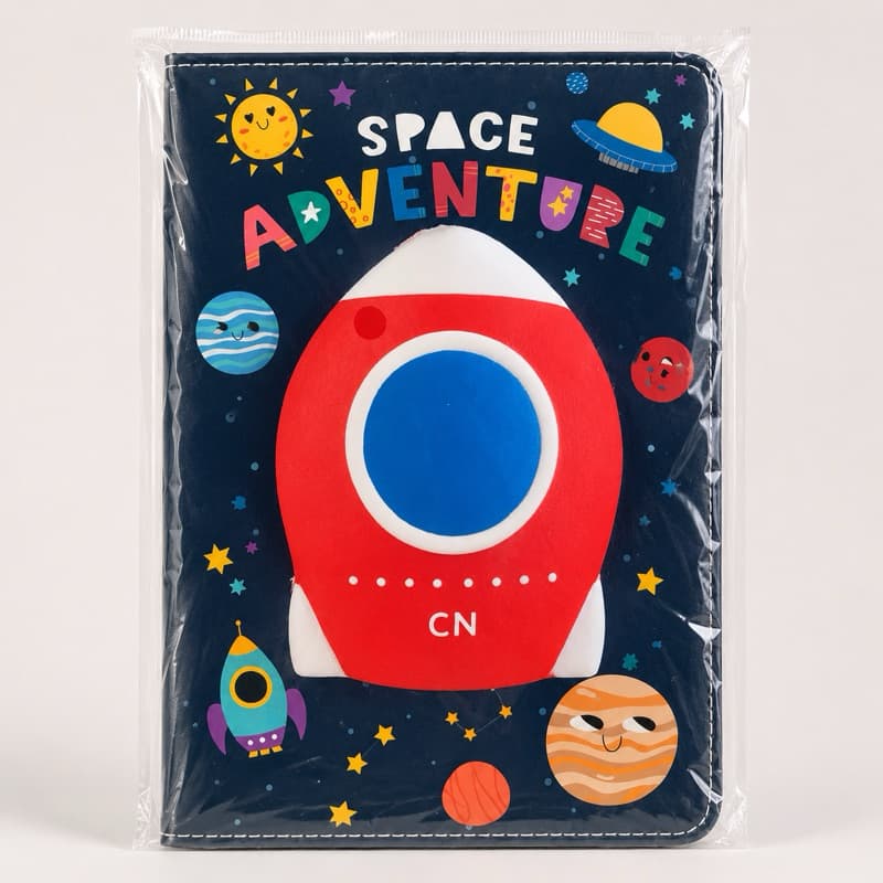 Caderno Infantil 3D Foguete Space Adventure Tema Espaço