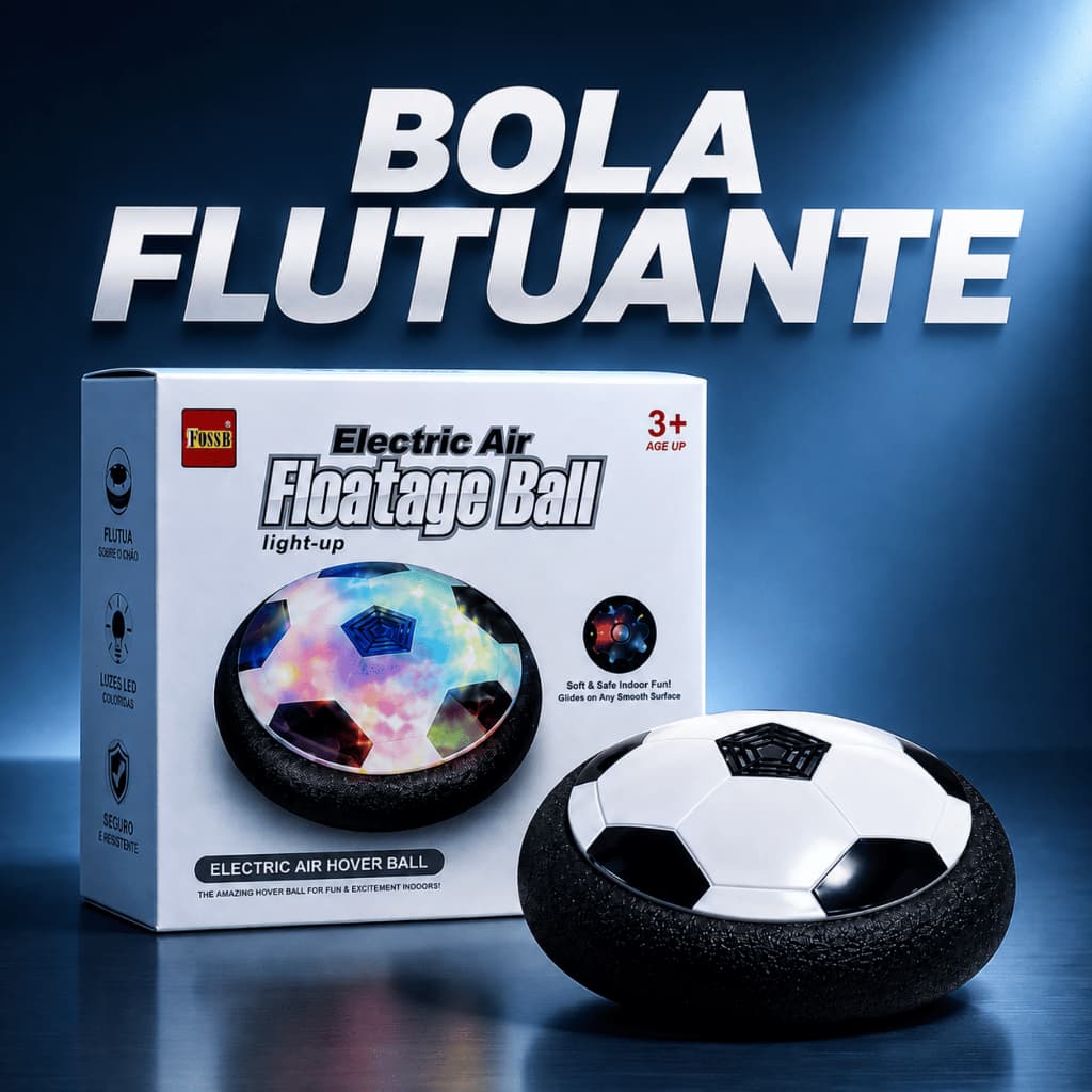 Bola de Futebol Flutuante Hover Ball com Luz LED para Ambientes Internos