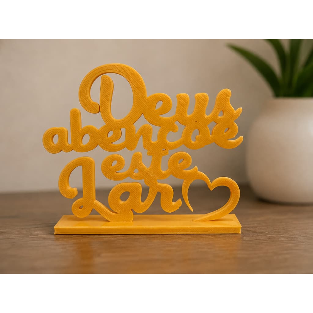 PLACA DECORATIVA “DEUS ABENÇOE ESTE LAR”