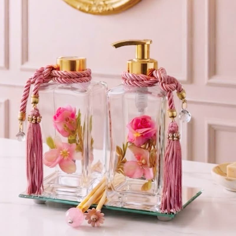 Escolha seu Kit com Rosas - Difusor ou Difusor & Saboneteira Com ou sem Aroma